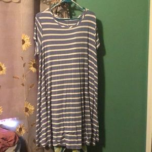 Plus size striped dress